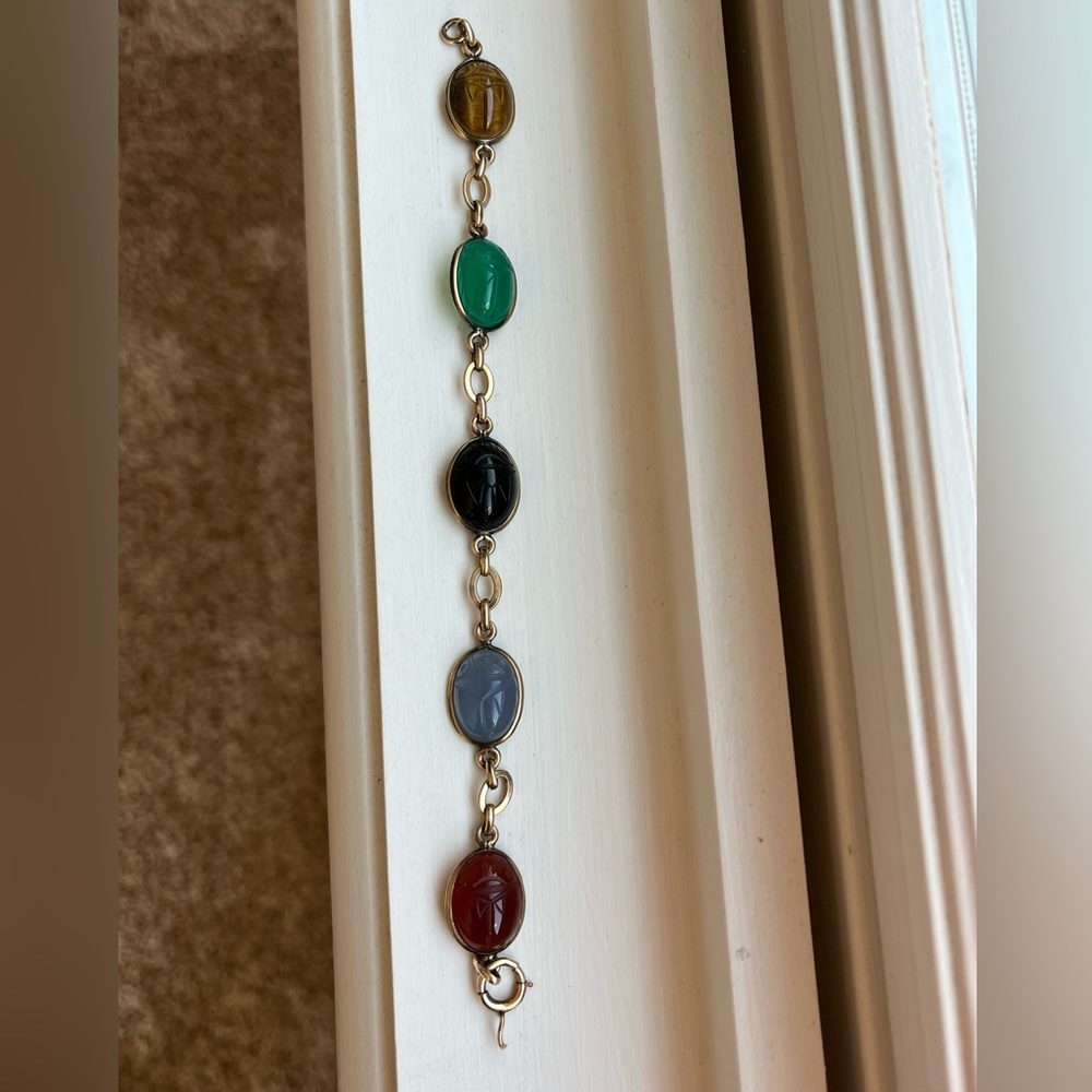 Multicolor scarab bracelet